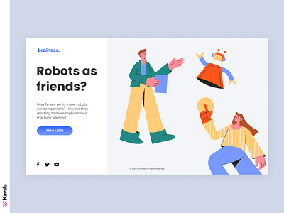 Artificial Intelligence website artificial intelligence design figma futuristic homepage illustration illustrations kavala landing page robots ui ui design uiux