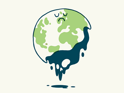 Our Poor Planet blake stevenson cartoon character design cute editorial environment environmental hipster illustration jetpacks and rollerskates oil planet planet earth sad skull tear ui upset ux waste