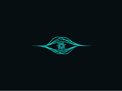 wave eye branding electro electronic eye identity illustration infinite label logo minimal music pupil records simple sound synthesizer vinyl wave