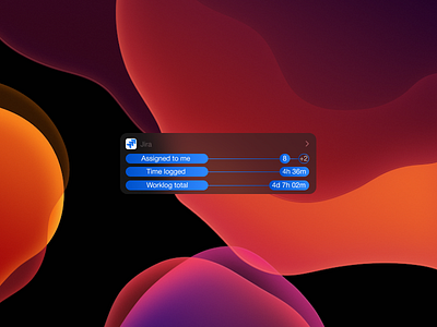 Jira widget app concept dark design illustration ios jira mobile ui ux widget
