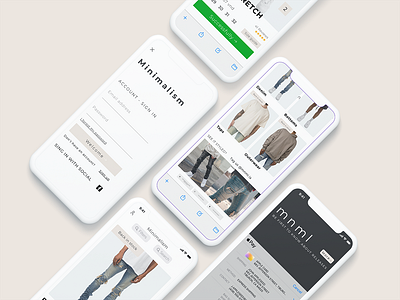 Minimalism Garment App adobe photoshop adobe xd app minimalism ui ui design ux ui design