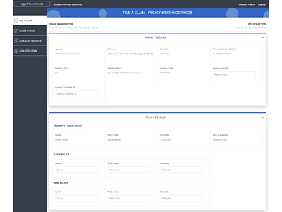 Claim Screen adobe xd adobe xd design dashboard design dashboard ui dashboard ui design design design in adobe xd page design ui webdesign