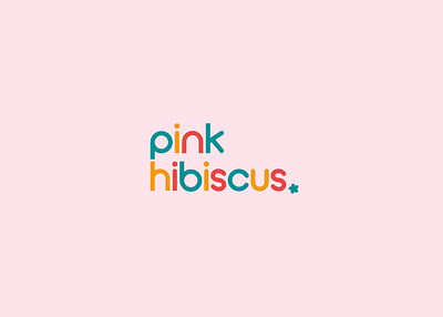 Pink Hibiscus Logo brand brand identity branding clothing color colorful colourful design flower icon logo logo design logotype vector