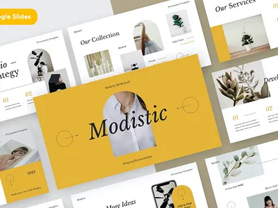 FREE MODISTIC - Creative Proposal Google Slides aesthetic modern branding clean company corporate creative proposal design fashion google slide graphic design illustration modern motion graphics multipurpose proposal slide template template theme google ui website