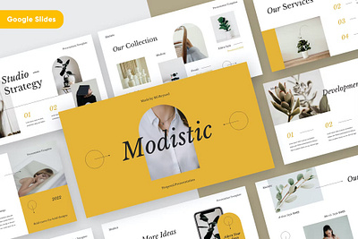 FREE MODISTIC - Creative Proposal Google Slides aesthetic modern branding clean company corporate creative proposal design fashion google slide graphic design illustration modern motion graphics multipurpose proposal slide template template theme google ui website