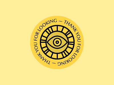 Thank you black circles dots eye thanks thankyou yellow
