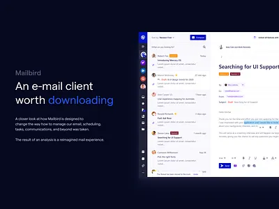 Mailbird - An e-mail client worth downloading client fluent design idea mailbird modern native app uiux