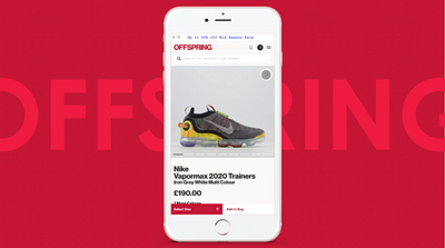 Offspring website redesign creative design digital ecommerce fashion shoes sneakers website