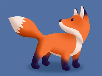 Curious Fox animal animals character design childrens book cute cute animal digital art digital illustration fox graphic design illustration illustrator mascot procreate wildlife
