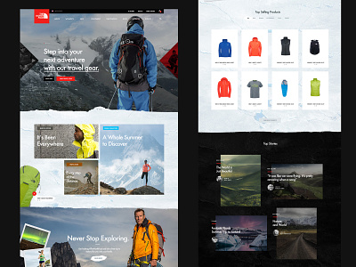 The North Face ecommerce interaction northface ui ux webdesign website