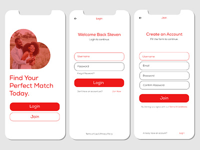 Login for Dating App app dating dating website datingapp design ui ux web website