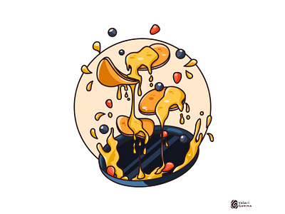 Levitating Pancake 🥞🥞😋 affinity design design drawing food food illustration illustration pancake pancakes vector