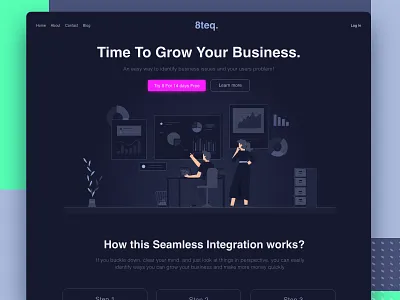 8teq - Business Solution Website adobexd business solution design saas design saas website ui uidesign uiux uxdesign web design webdesign website website concept