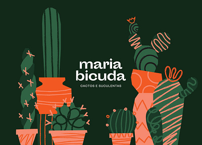 Branding for Maria Bicuda brand design branding branding concept cactus illustration logo