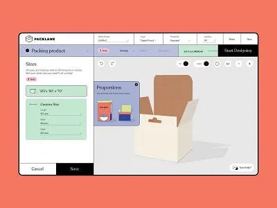 Packlane - 3D Editor & Interface Research 3d app colourful e comerce illustration interface packaging print product design ui ux uxui web webdesign website