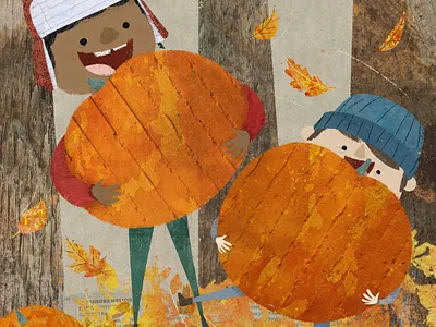 🎃 Thank gourd it's October book illustration childrens book childrens book illustration childrens illustration cute fall illustration kidlit kidlitart october picture book texture