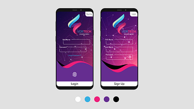 VORTECH adobe xd app design fantasy art luxury design mobile app mockup uiux uiux design user experience user interface