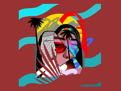 "Tropical Dreams" digitalart illustration procreateart