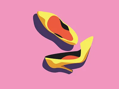 Shoes clothing design etsy seller etsy seller uk etsy shop etsyuk fashion graphic design illustration malika minimalism minimalistic art shapes shoes simple simplicity yellow shoes