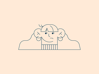 Vectober 02 – Wisp bad hair day bangs design girl girl character illustration inktober line design minimal selfportrait simple stylized vectober wisp wispy bangs