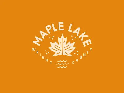 Maple Lake branding graphic illustration lake logo maple maple leaf minnesota simplistic typography