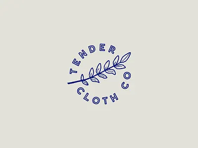 Tender Cloth Co Logo branding cloth dye indigo logo logo design mark shibori texture vector