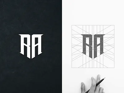 RA MONOGRAM LOGO apparel apparel logo branding clothing brand clothing company clothing design design identity logo logo design logoawesome logodesign logos logotype minimal monogram monogram design monogram logo shield logo vector
