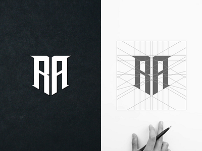 RA MONOGRAM LOGO apparel apparel logo branding clothing brand clothing company clothing design design identity logo logo design logoawesome logodesign logos logotype minimal monogram monogram design monogram logo shield logo vector