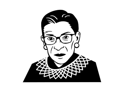 RBG Icon by Lorie Shaull famous face flat icon icon political icon vector icon