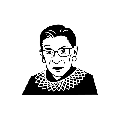 RBG Icon by Lorie Shaull famous face flat icon icon political icon vector icon