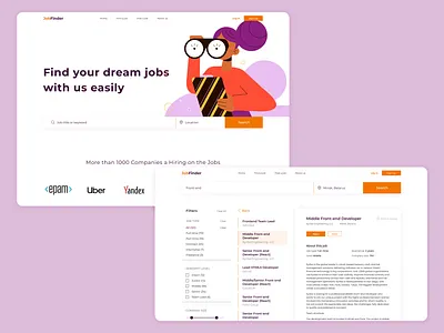 Job Listing 050 daily 100 challenge dailyui dailyuichallenge job listing job search ui web web design