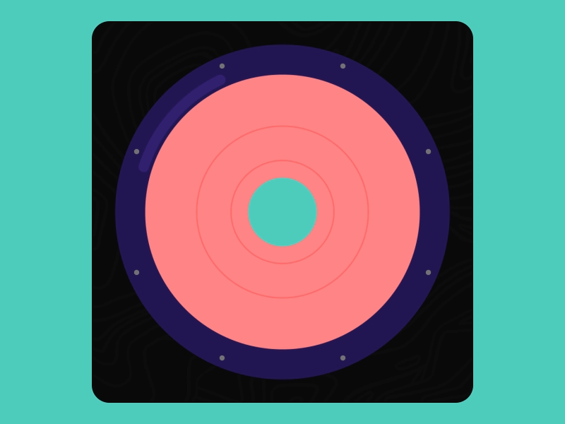 Subwoofer animation boombox design geometric looping loopinggif minimal motion graphics music music playing speaker sub subwoofer vector