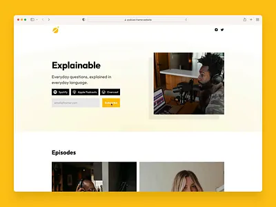 Framer Template — Podcast Site framer podcast template theme webflow website