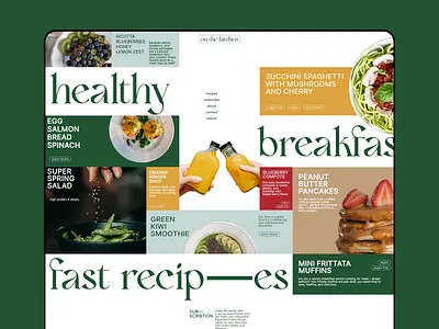 On The Kitchen - Branding Design animation brand designer branding business clean cooking design food graphic design green healthy identity kitchen light logo motion graphics recipe tasty typography ui