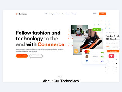 E-Commerce Landing Page design e commerce landing page logo product design ui user interface ux web design