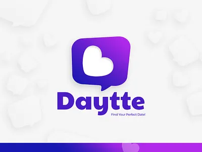 Daytte - a dating app app icon app logo app logo design branding data dating dating app dating app icon dating app logo dating app symbol dating logo dating website datingapp design identity design illustration logo love logo symbol symbol icon
