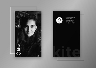 I Card | Kite black branding card card design cards design cards ui classy clean corporate branding corporate business card design i card ui vector