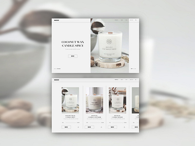 UI/UX Web design branding candle design landing page minimal simple ui ux web