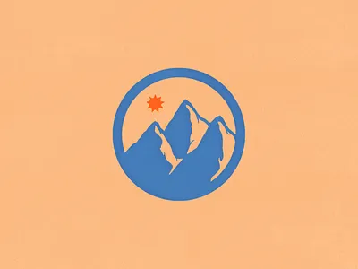 Mountains and Sun logo sun