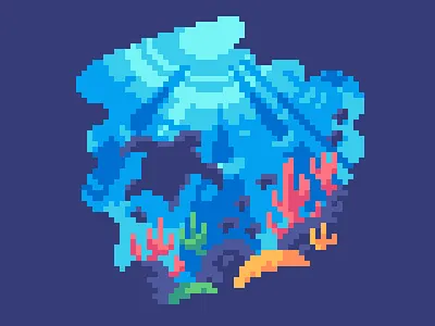 the depths design digital art gamedev illustration pixel art retro