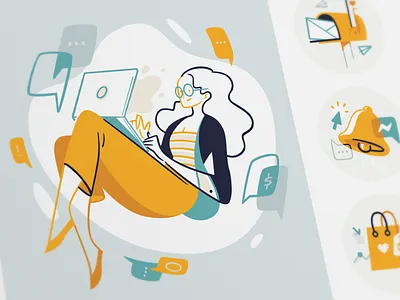 Octane AI Illustrations all turtles design icon illustration