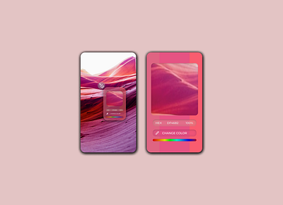 Daily UI 060 clean color color pallete color picker color picker design colors daily ui daily ui 060 daily ui 60 dailyuichallenge figma gradient hex hex code minimal orange pink purple sunset ui