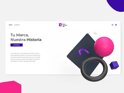 Duo Designs Lab Landing Page 3d 3d art 3dmodels brand branding landing page ui userinterface ux uxui web web design website