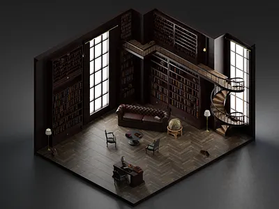 Bibliotheque 3d 3d animation 3d art 3d artist 3dillustration blender blender3dart design designer designs illustration inspo interior interiordesign layout layoutdesign modeling newwork office