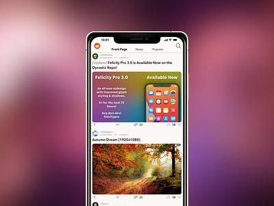 reddit - take 1 app iphone minimal mobile reddit ui