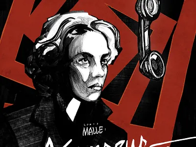 Ascenseur pour l'échafaud editorial illustration film hand drawn illustration poster design poster illustration