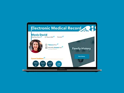 EMR Mockup dashboard ui design ui web