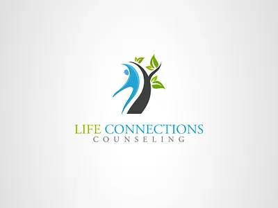 LIFE CONNECTIONS MOD 4 blues green modern tree
