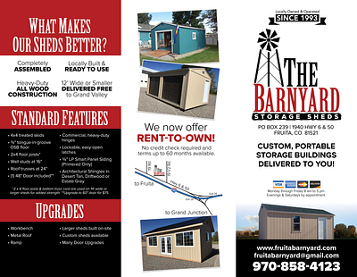 The Barnyard - Brochure Outside branding colorado graphic design illustration map marketing trifold trifold brochure