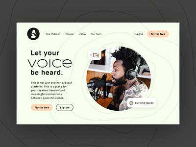 🎙️ Podcast black digital freedom icon lives loud matter podcast power speech talk topic ui ui ux uidesign voice